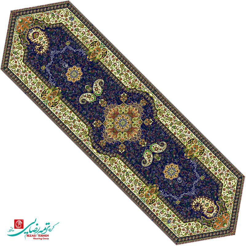 رانر ترمه طرح هامون آبی