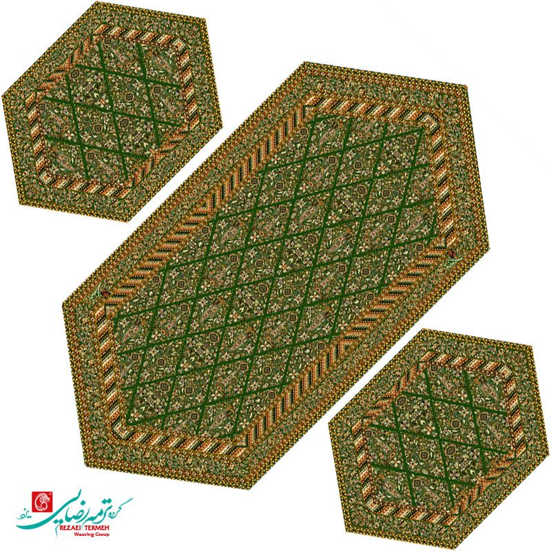 سری رانر ترمه طرح ماهان آبی