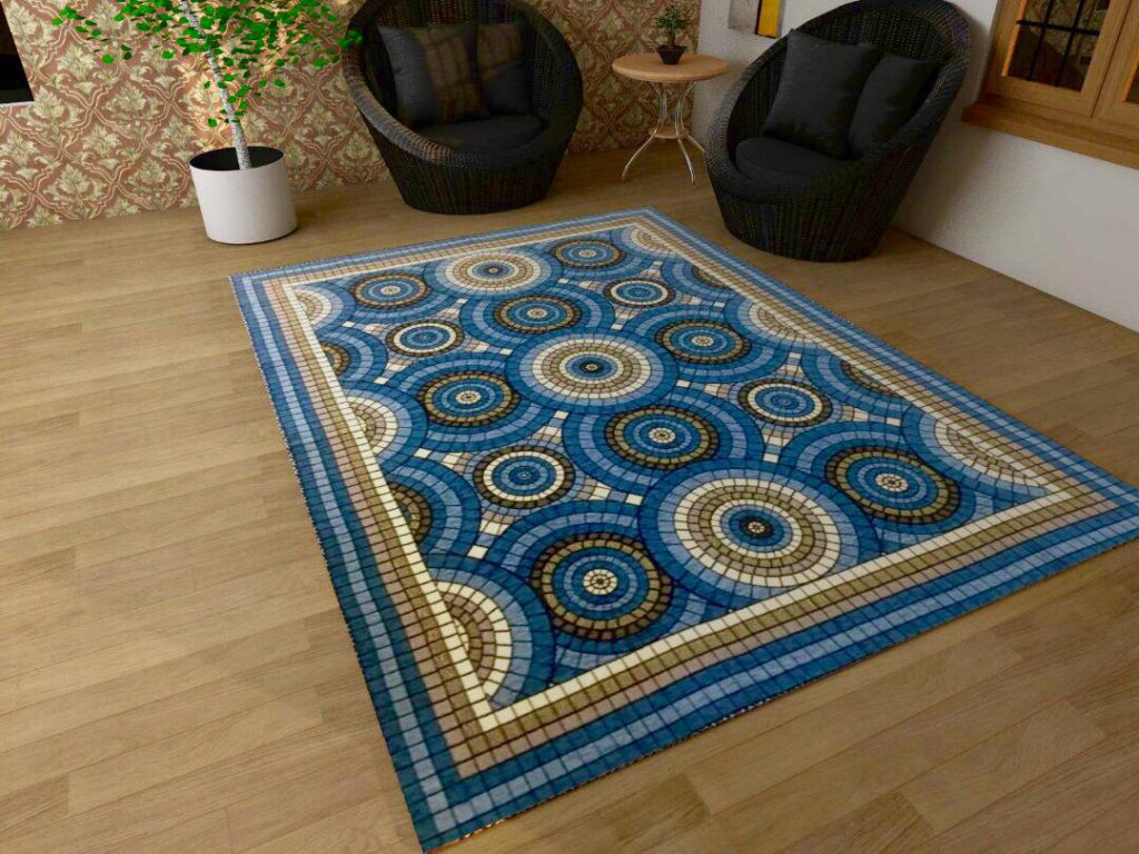روفرشی مخمل زرتاب یزد طرح سنگ فرش رنگ زرشکی