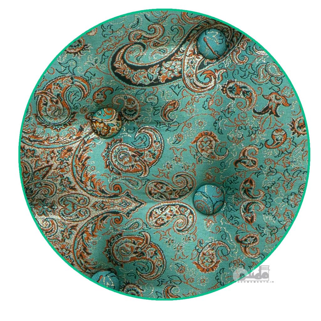 سرویس شاه نشین پشتی سنتی ایرانی طوبی رنگ سبز_آّبی