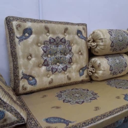 سرویس پشتی خانگی سنتی ابریشم طرح قاجار
