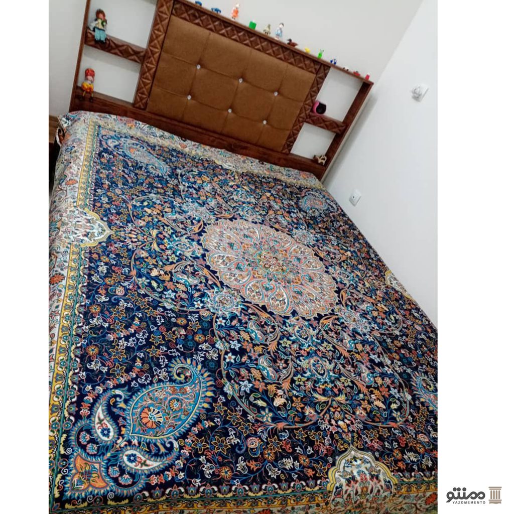 روتختی 5 تکه ترمه نگین خاتم طرح افشار رنگ سرمه ای
