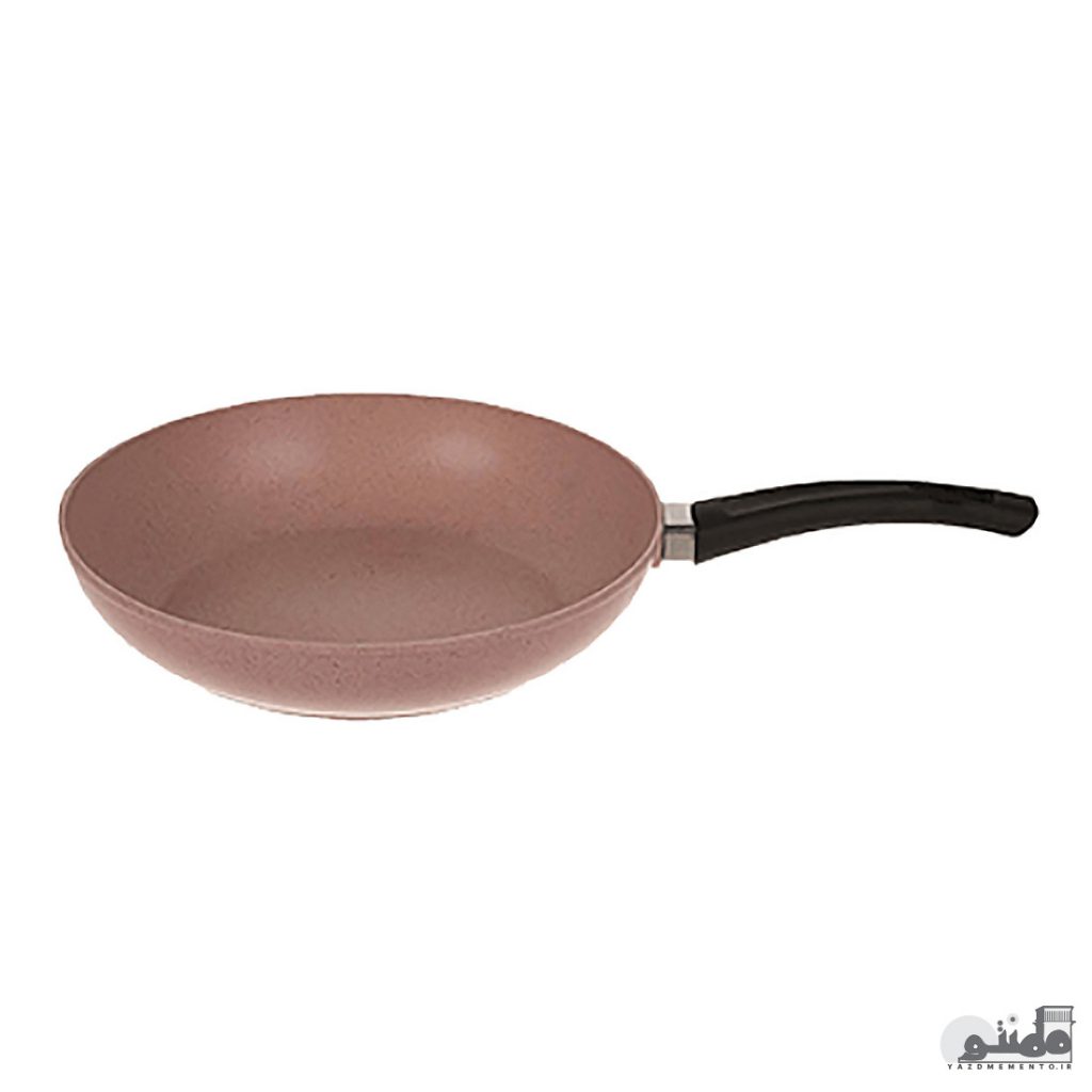 تابه گرانیت تک دسته سایز 24 رنگ نسکافه ای