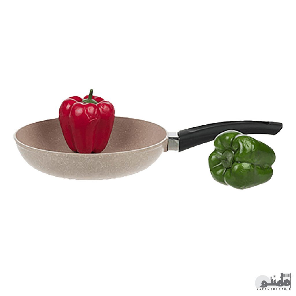 تابه گرانیت تک دسته سایز 24 رنگ نسکافه ای