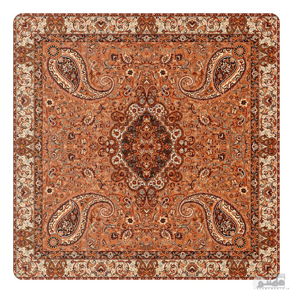 رومیزی مربع ترمه طرح سالار کد 805