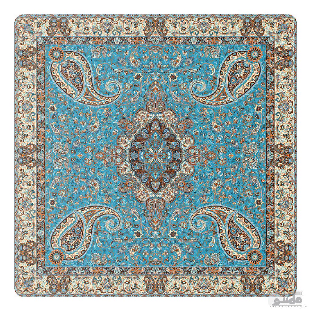 رومیزی مربع ترمه طرح سالار کد 807