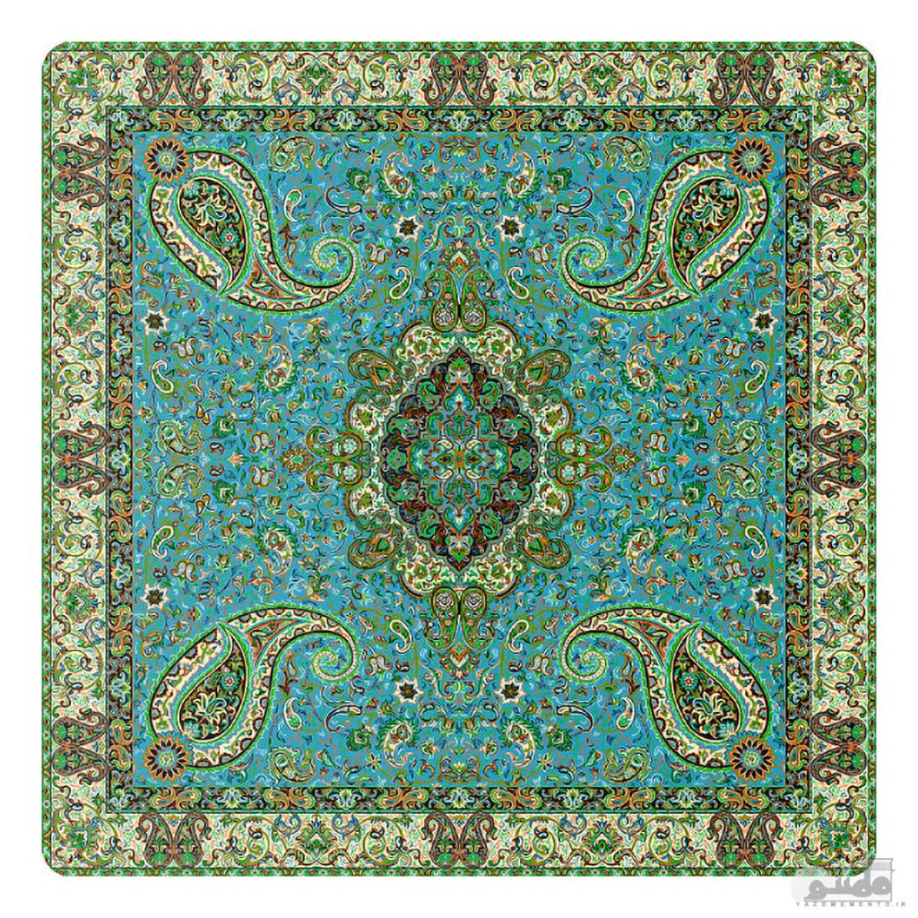 رومیزی مربع ترمه طرح سالار کد 814