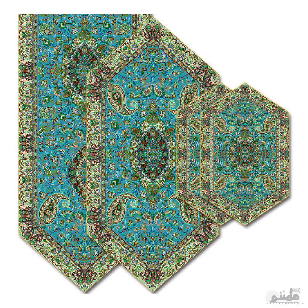 سرویس کامل رومیزی ترمه طرح سالار کد 618