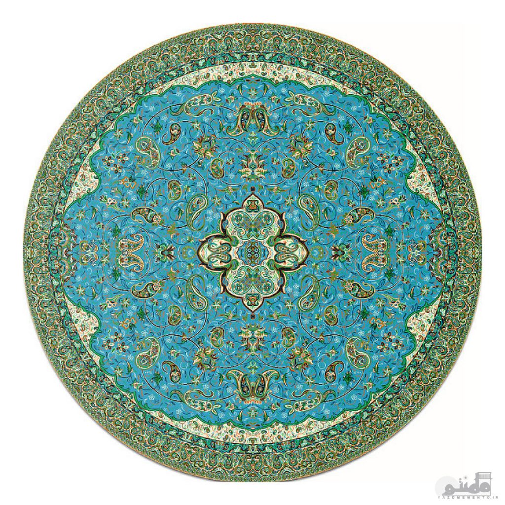 رومیزی گرد ترمه طرح شاه عباسی کد 814