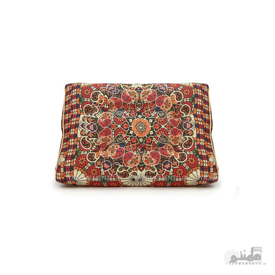 پشتی سنتی شاه نشین ترمه طرح شبستان - ست 7 تکه ابریشم