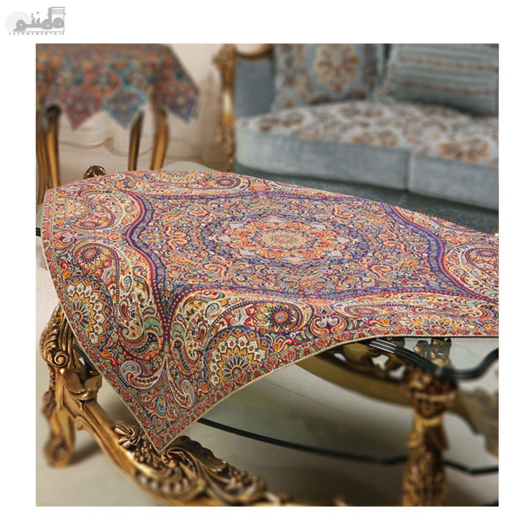 رومیزی مربع ترمه طرح پدیده کد 871