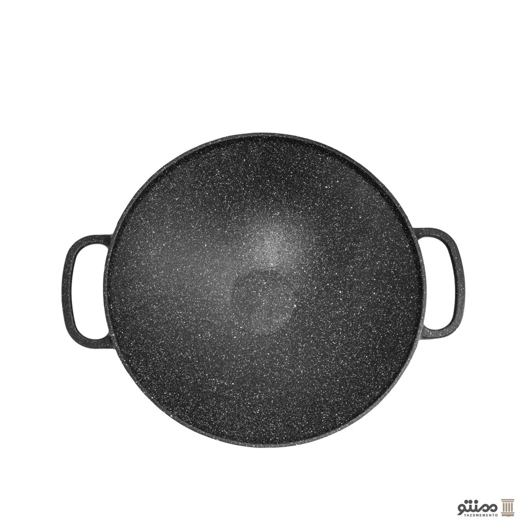 تابه ووک چدن سایز 32 با درب شیشه