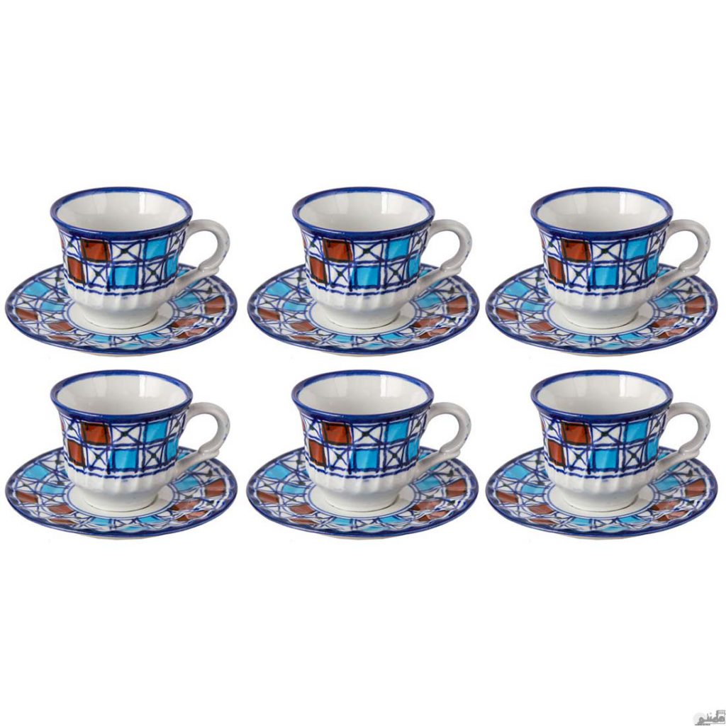 سرویس چای خوری چینی طرح شطرنجی