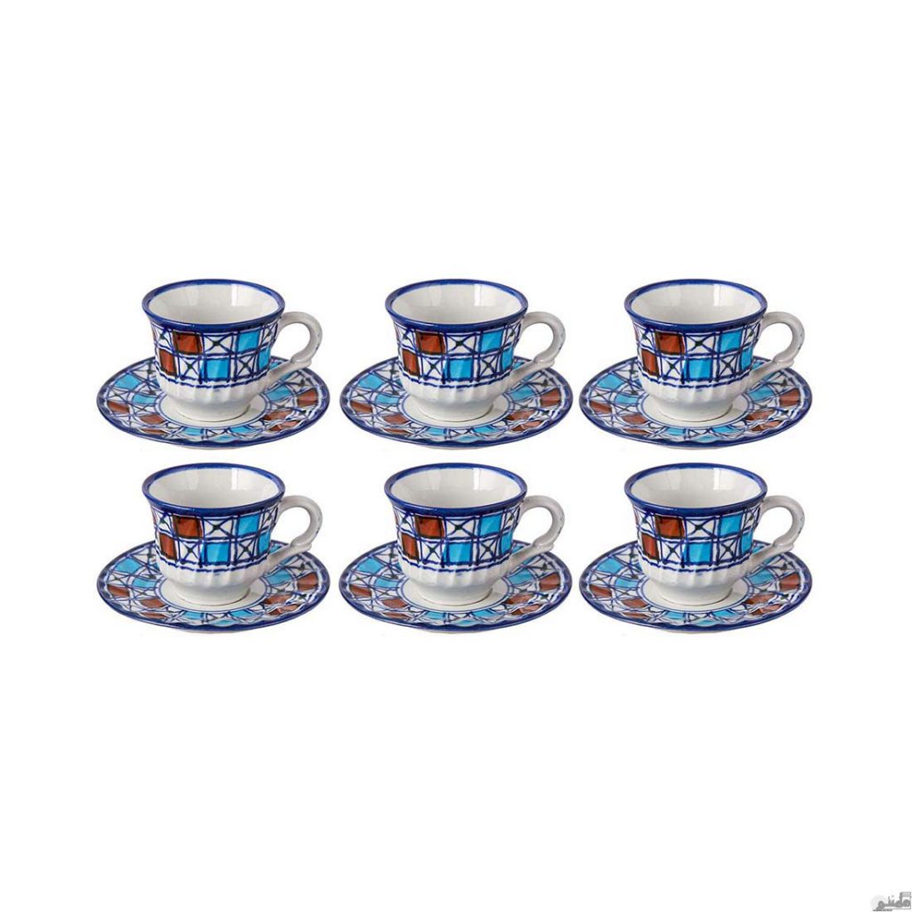 سرویس چای خوری چینی طرح شطرنجی