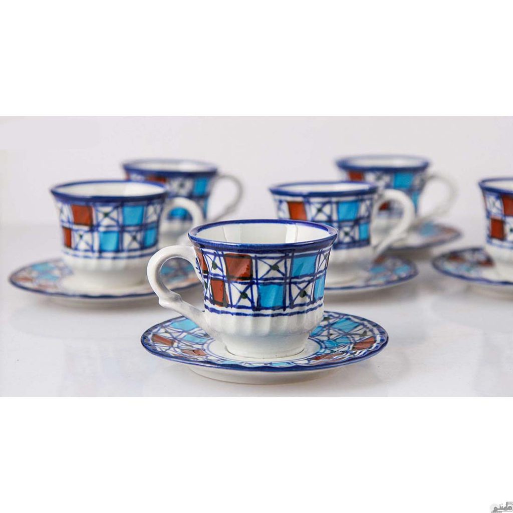 سرویس چای خوری چینی طرح شطرنجی