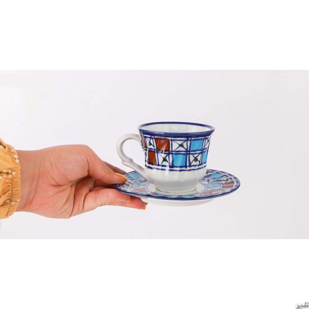 سرویس چای خوری چینی طرح شطرنجی