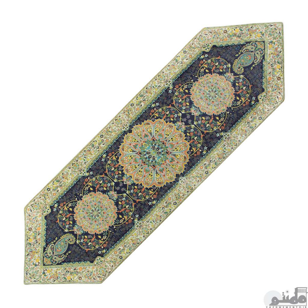 سرویس کامل رومیزی ترمه طرح افشار رنگ سرمه ای