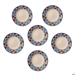 خورشت خوری سرامیکی طرح شطرنجی بسته 6 عددی