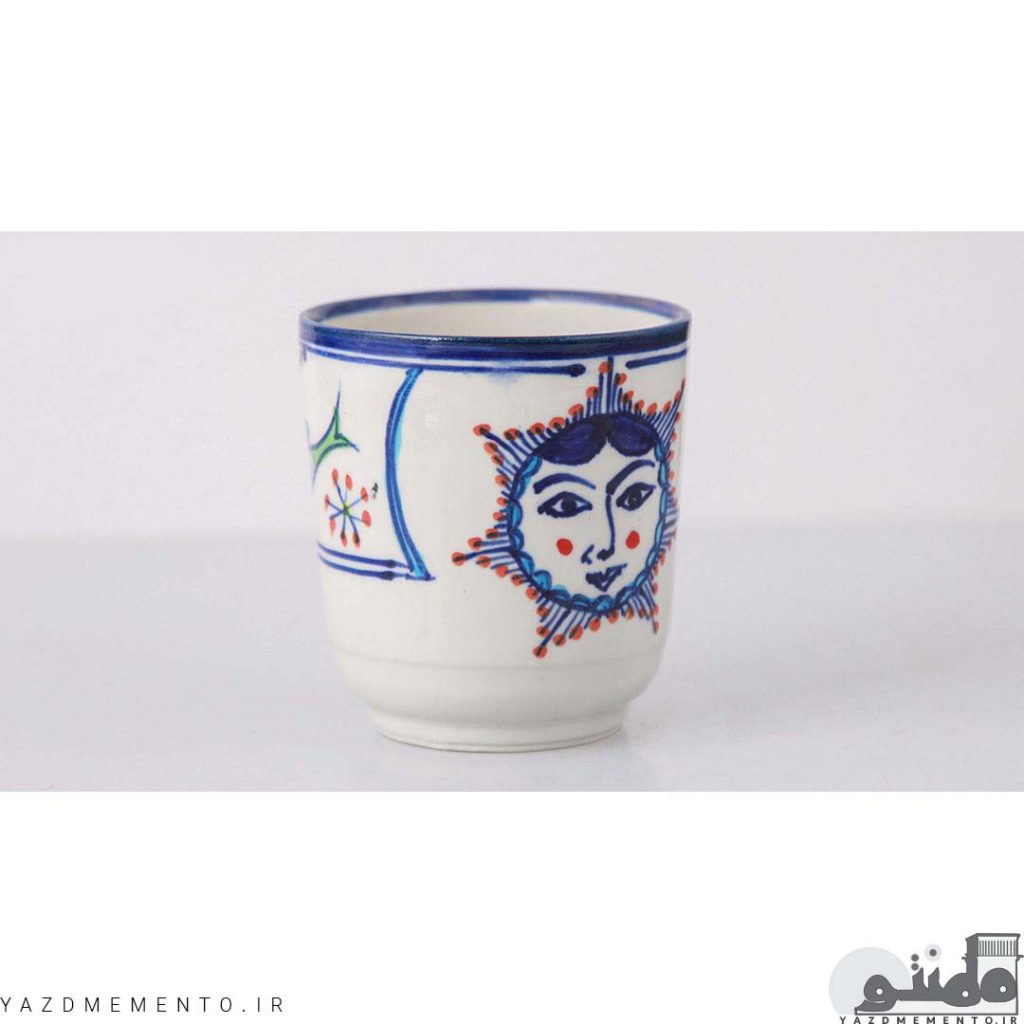 لیوان چینی طرح خورشیدی مجموعه 2 عددی