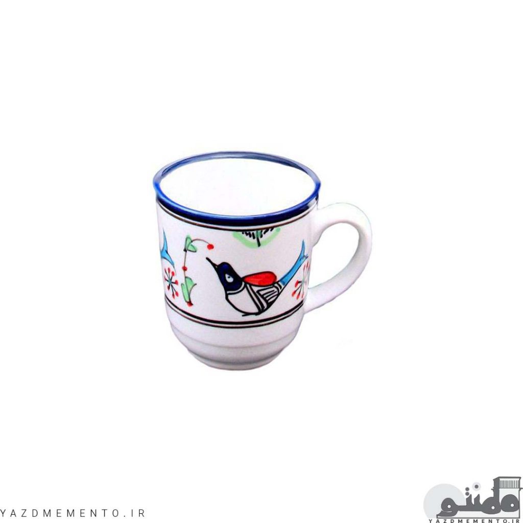 لیوان چینی طرح مرغی رنگی مجموعه 2 عددی