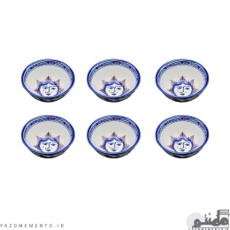 کاسه چینی مدل ماست خوری طرح خورشید خانم مجموعه 6 عددی