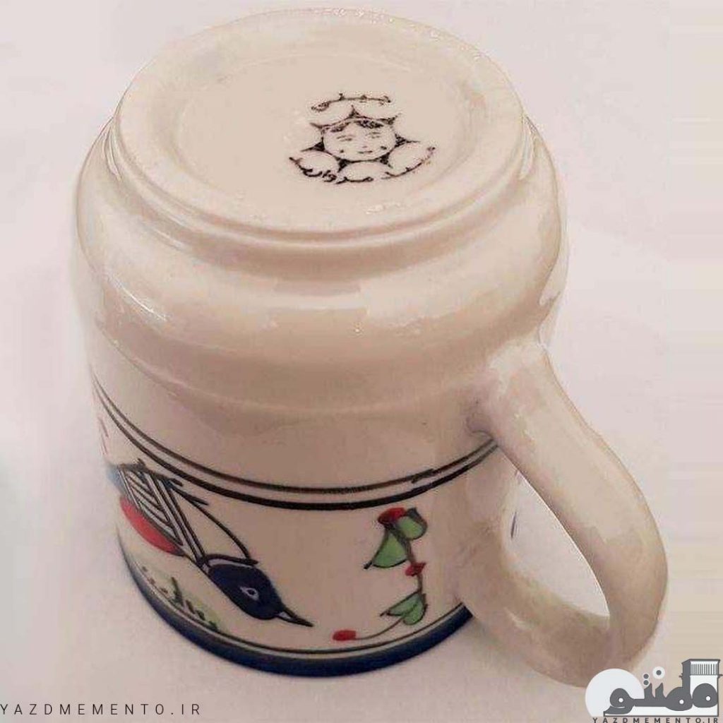 لیوان چینی طرح مرغی رنگی مجموعه 2 عددی