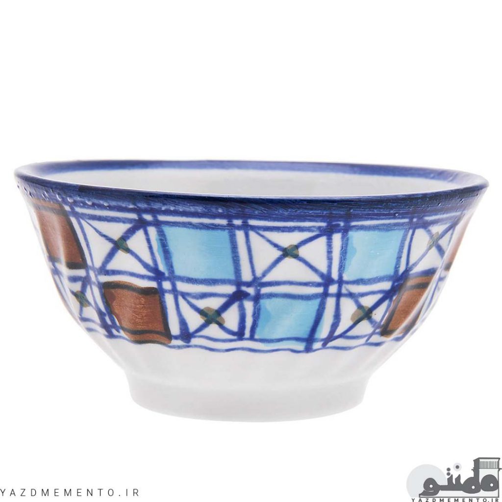 کاسه چینی مدل آبگوشت خوری طرح شطرنجی مجموعه 6 عددی