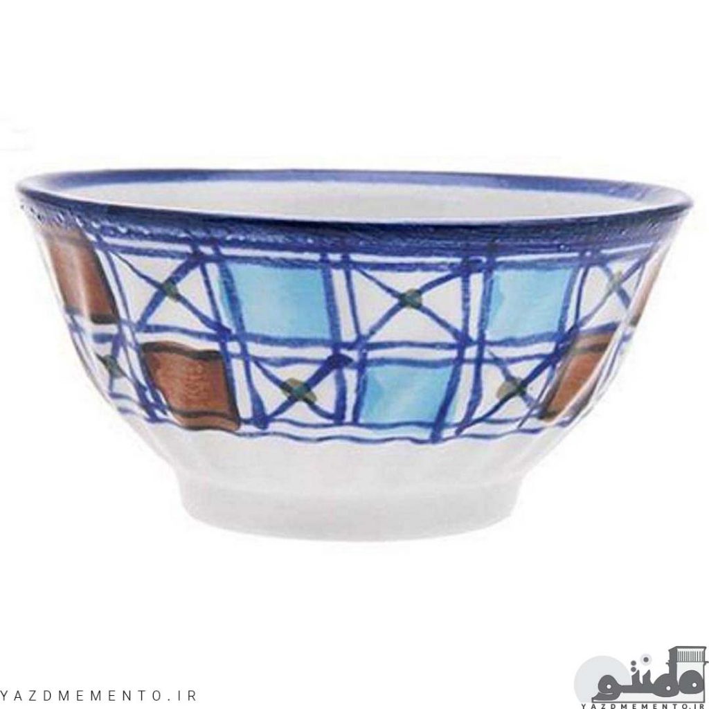 کاسه چینی مدل زیتون خوری طرح شطرنجی مجموعه 6 عددی