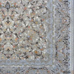 فرش ماشینی 15۰۰ شانه نقشه افشان روژان رنگ سیلور گلبرجسته
