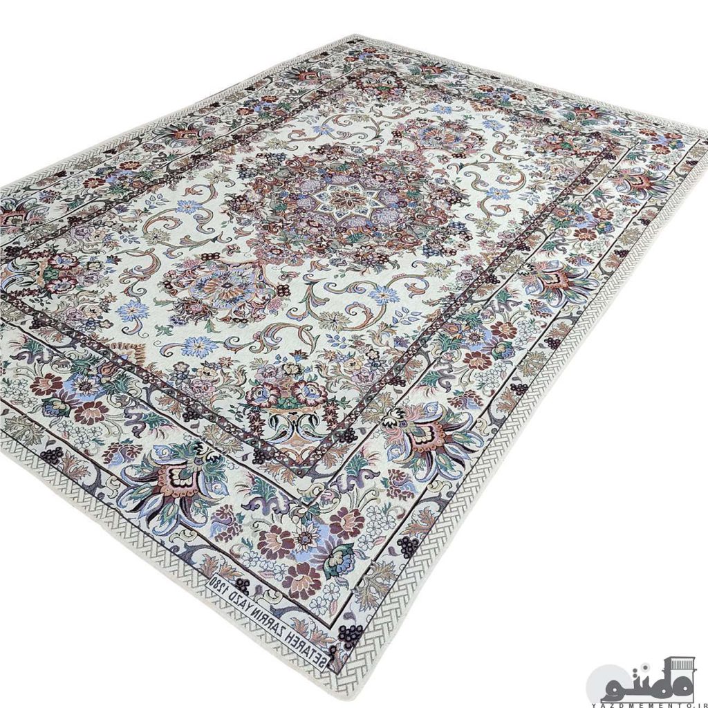 روفرشی مخمل ستاره زرین یزد رنگ کرم