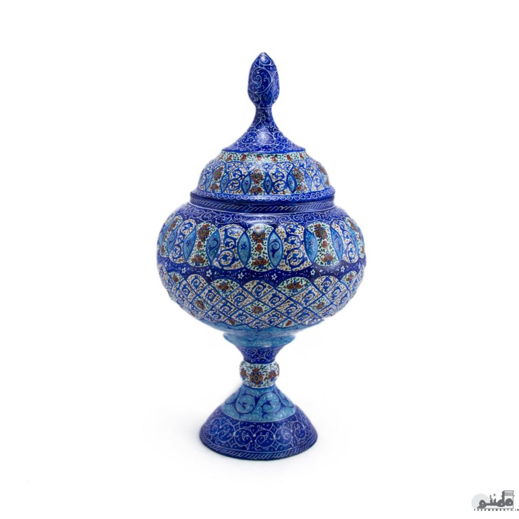 شکلات خوری میناکاری پایه دار ارتفاع 30 سانتیمتر