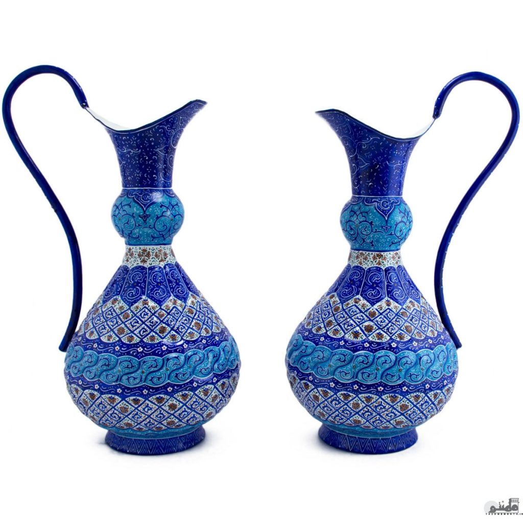پارچ مسی میناکاری ارتفاع 37 سانتیمتر
