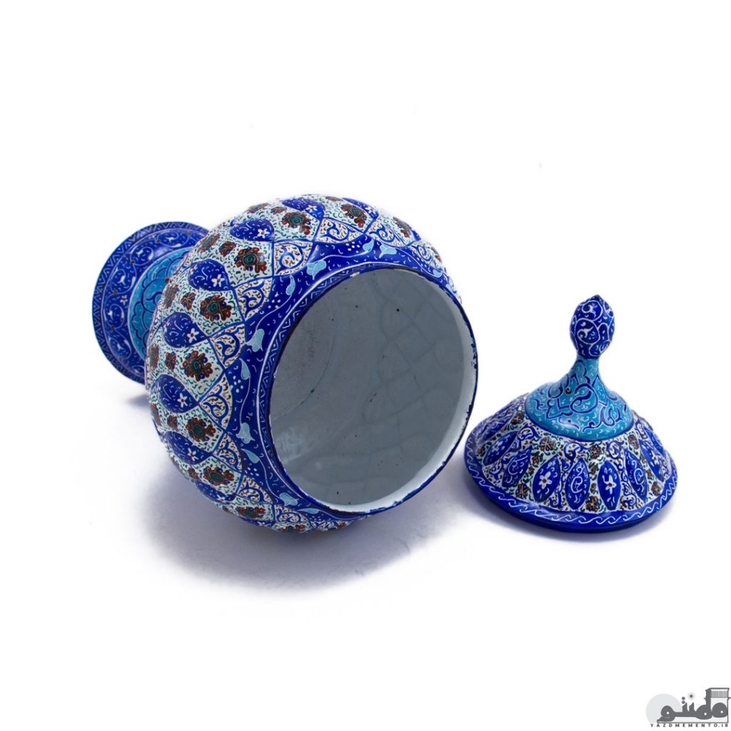 شکلات خوری میناکاری پایه دار سایز 27 سانتیمتر