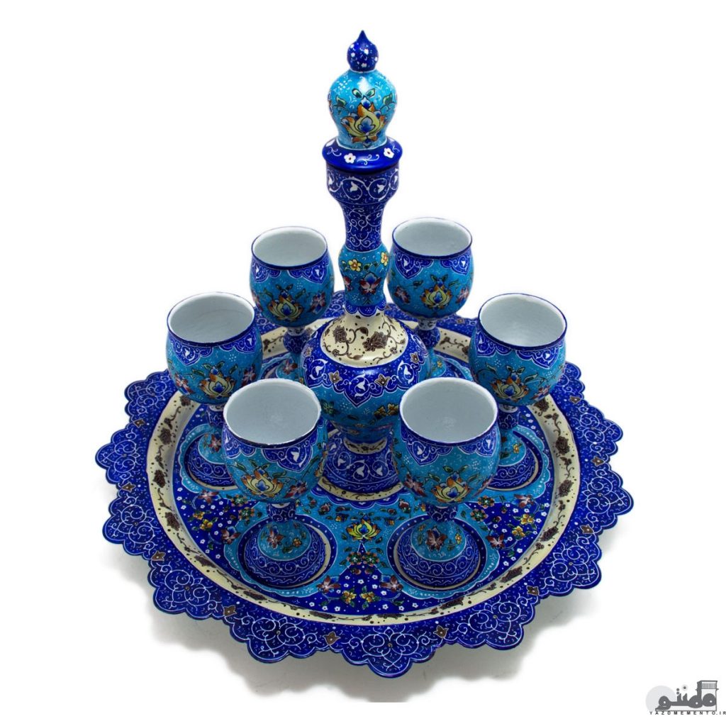 سرویس تنگ، جام و سینی میناکاری پرداز
