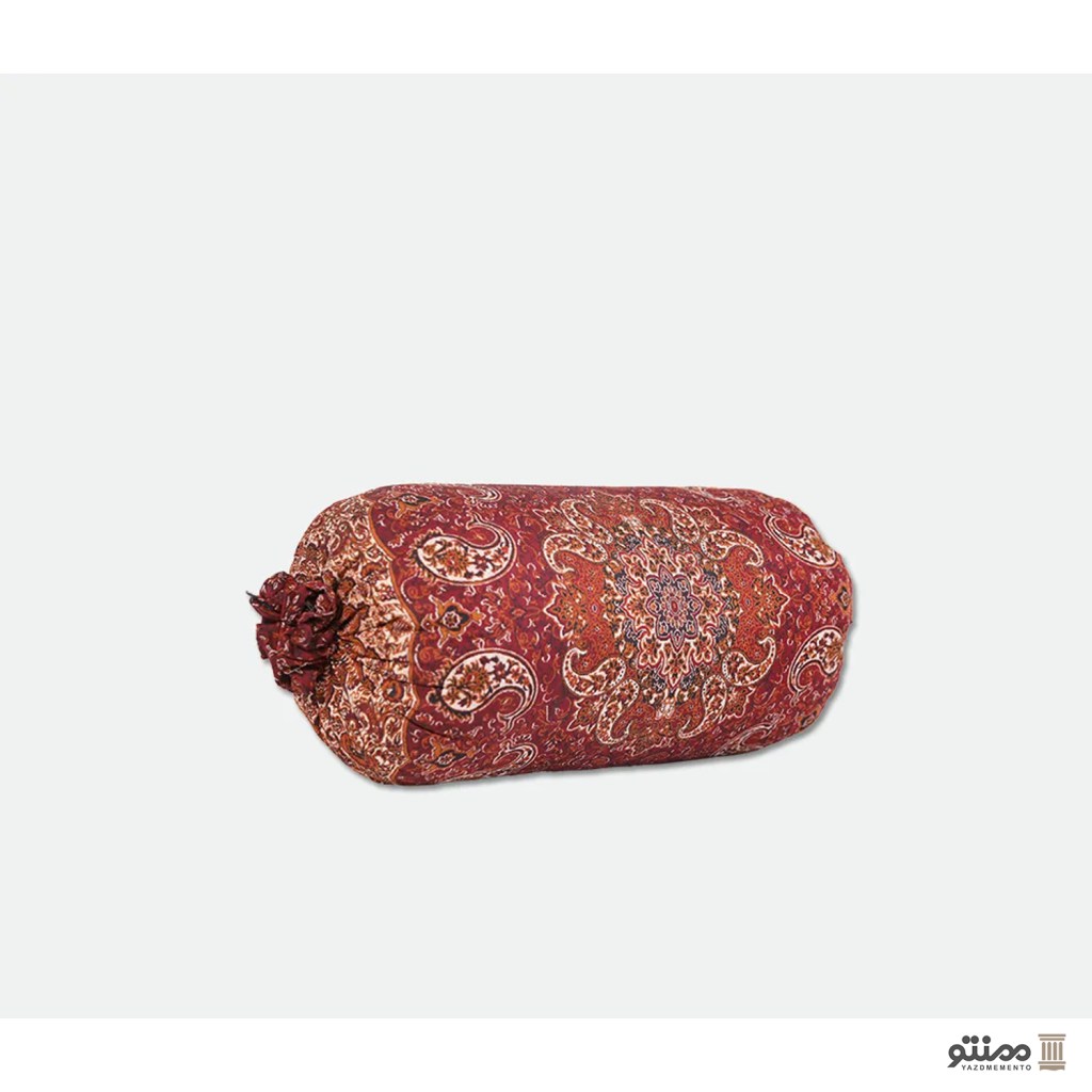 پشتی سنتی شاه نشین ترمه طرح نسترن – ست ۷ تکه زرشکی