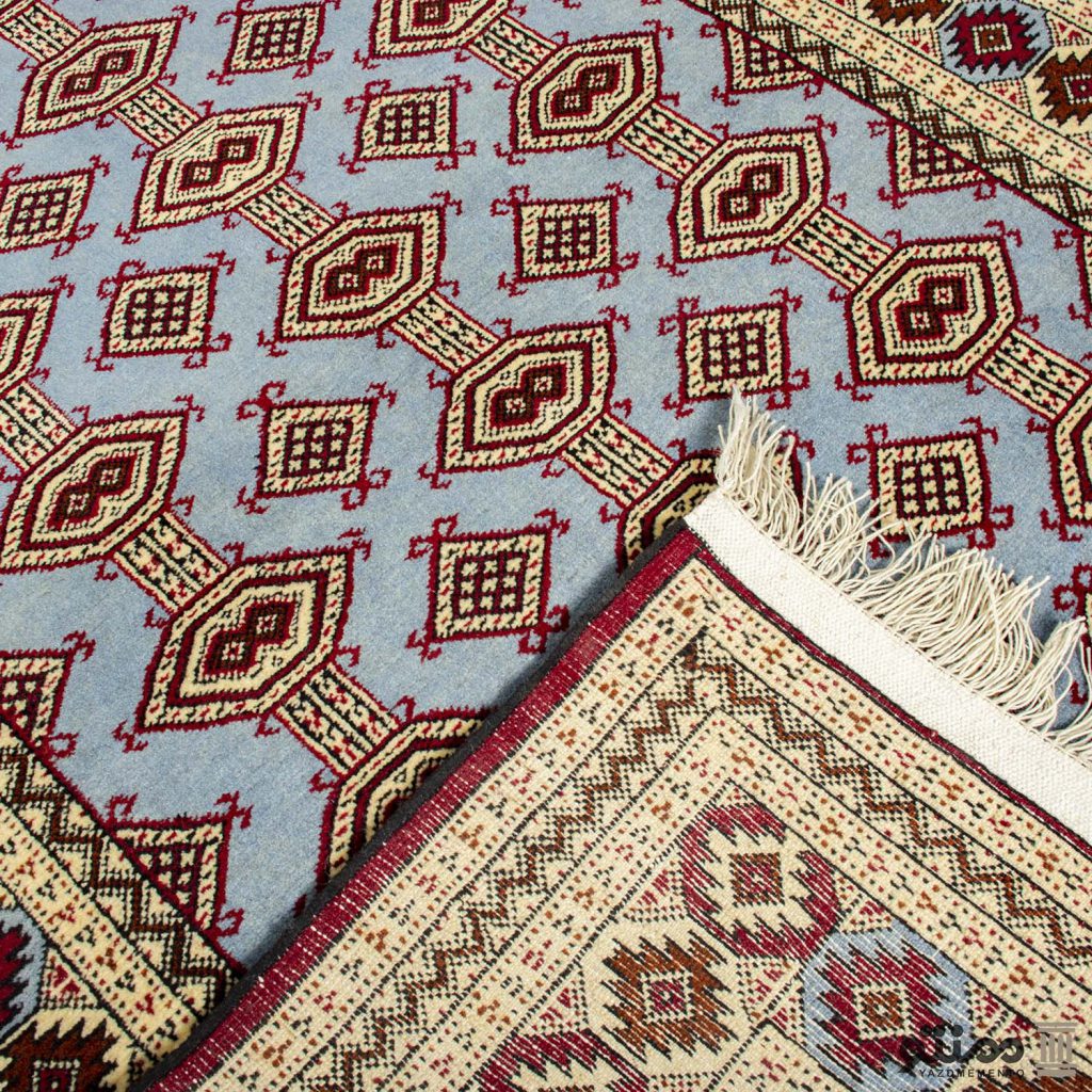 قالیچه دستباف ترکمن تمام پشم سایز ۱۷۰×۱۲۰