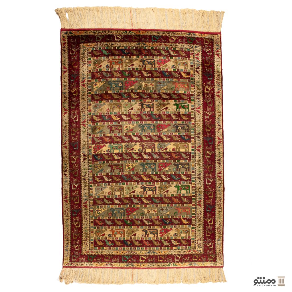 قالیچه دستباف زرع و نیم تمام ابریشم