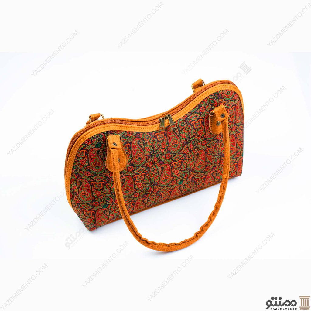 کیف ترمه طرح یاس رنگ مشکی