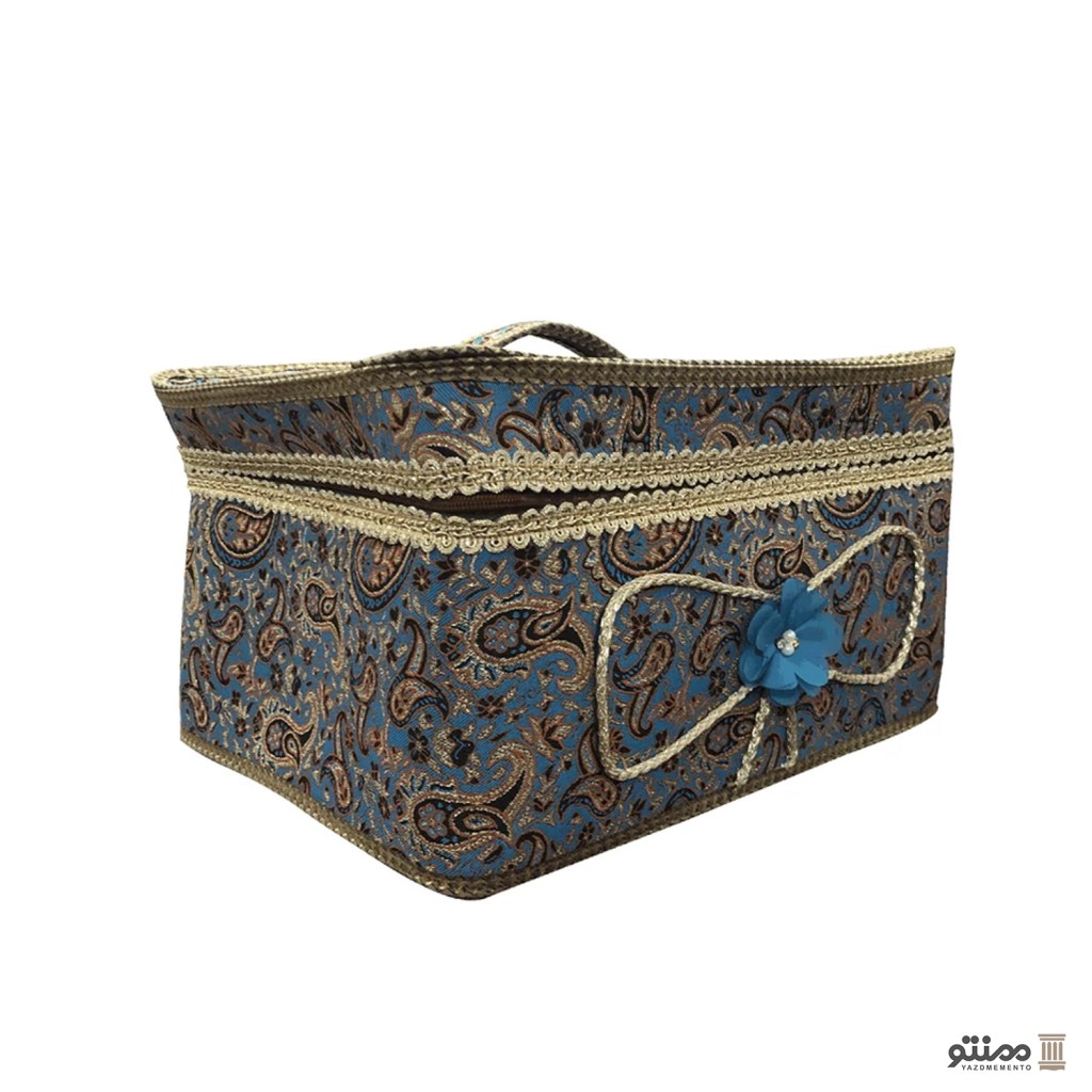 کیف ترمه سنتی رنگ آبی 35*30*20 سانتی متر
