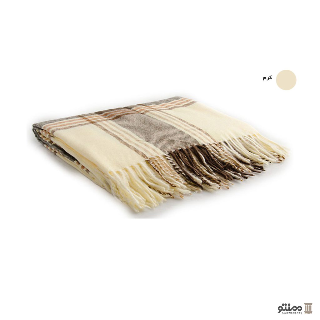 پتو مسافرتی مدل هليا سایز 220 × 150 سانتی متر کرم