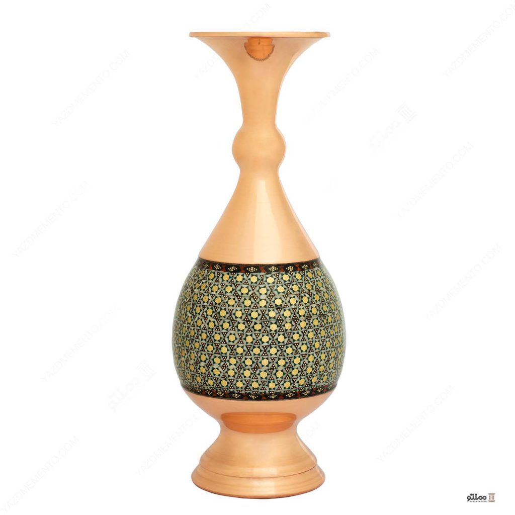 گلدان صراحی خاتم کاری ارتفاع ۲۰ سانتی متری