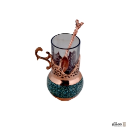 فنجان گالش فیروزه‌کوبی آقاجانی ارتفاع 11