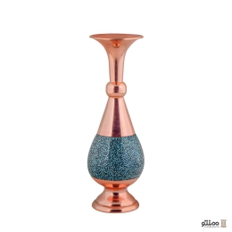 گلدان فیروزه کوبی آقاجانی مدل صراحی ارتفاع 14