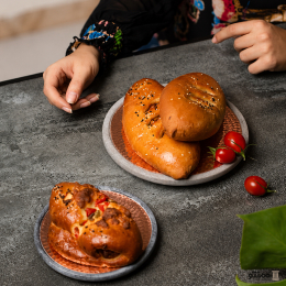 سینی و بشقاب سنگ و مس