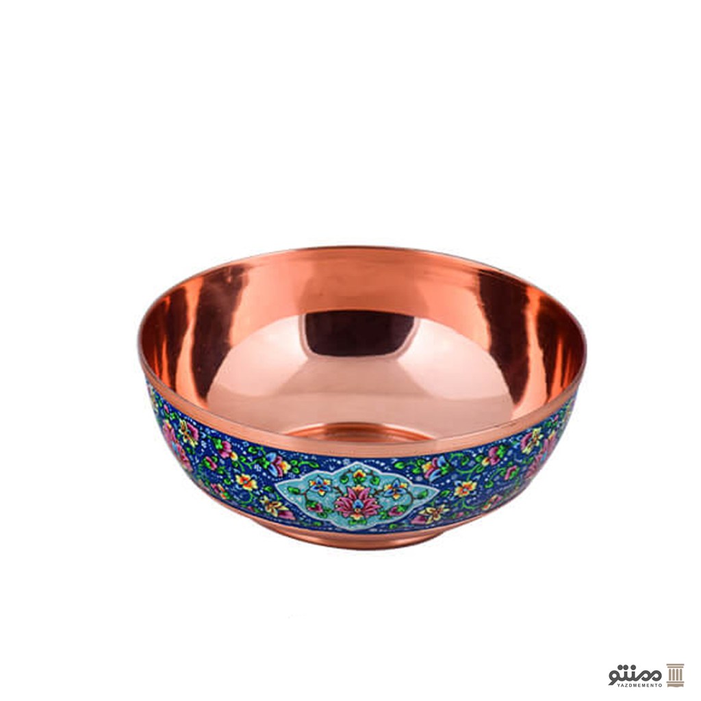 کاسه مس و پرداز آقاجانی مدل ساده دهنه 20