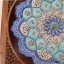 بشقاب میناکاری مسی مدل اسلیمی دهنه 25
