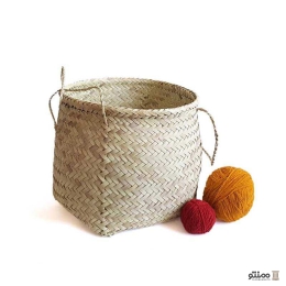سبد حصیری مدل استوانه بسته سه عددی