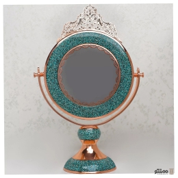 آینه فیروزه کوبی آقاجانی مدل تاج دار