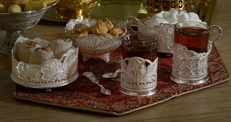 سرویس چایخوری ملیله کاری