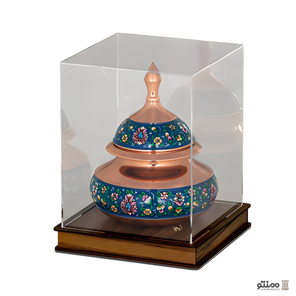 قندان دخل مس و پرداز سایز بزرگ با جعبه